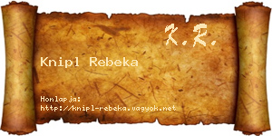 Knipl Rebeka névjegykártya